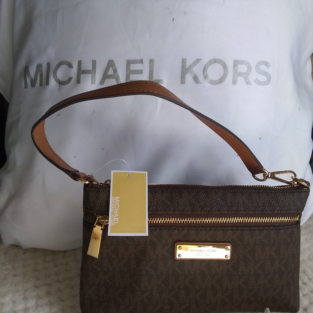 Michael Kors Large Leather Wristlet